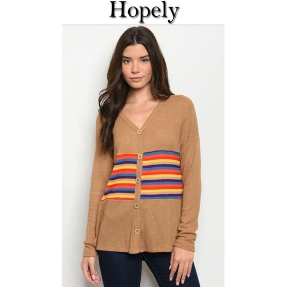 Hopely Waffle Print Top Size Large NWT